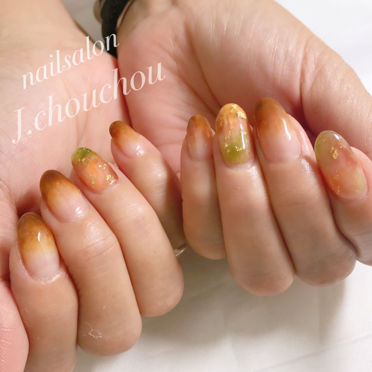 秋 ハロウィン オフィス ハンド シンプル J Chou Chou Nailのネイルデザイン No ネイルブック