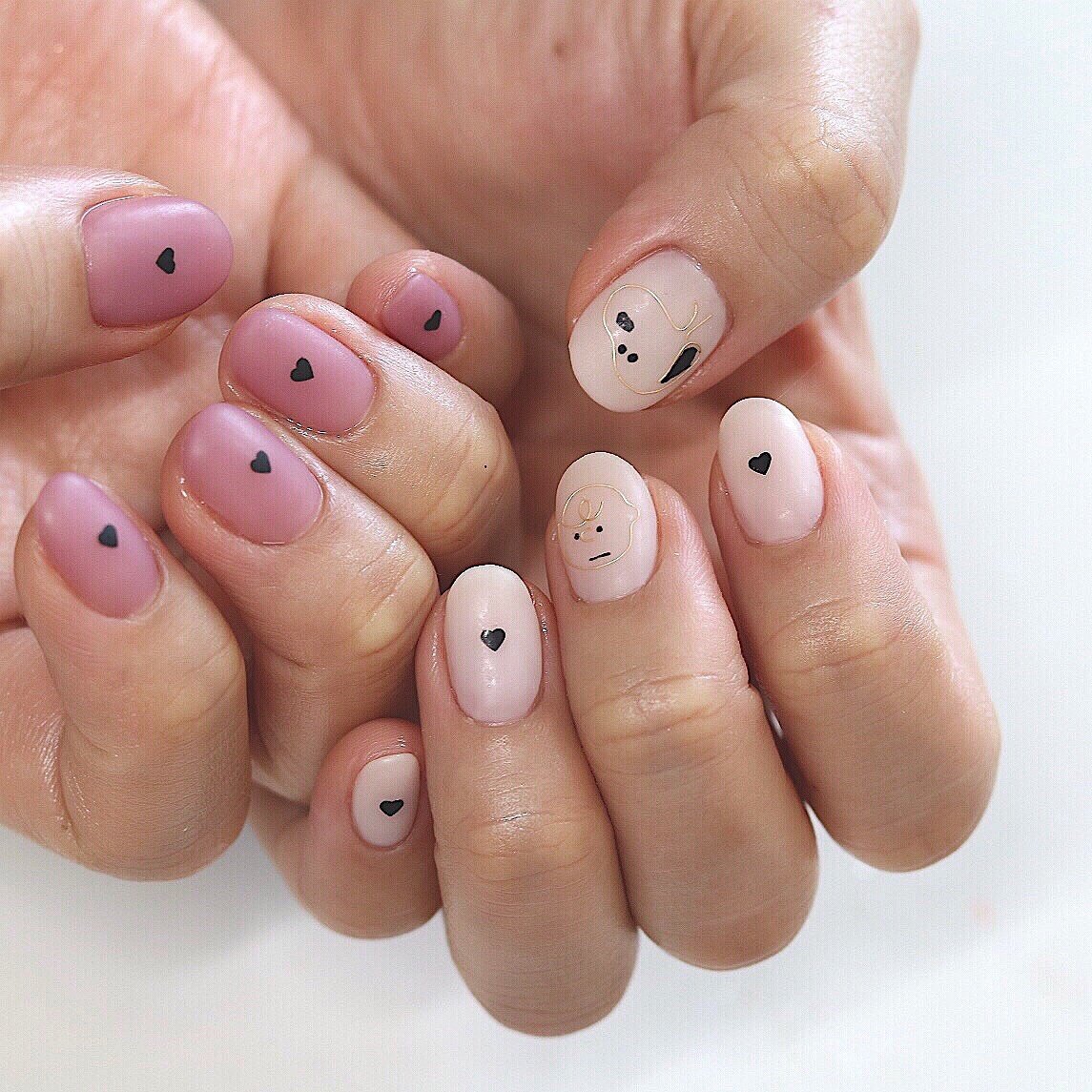 オールシーズン ハンド フレンチ キャラクター マット Nailsalon グランジュテのネイルデザイン No ネイルブック