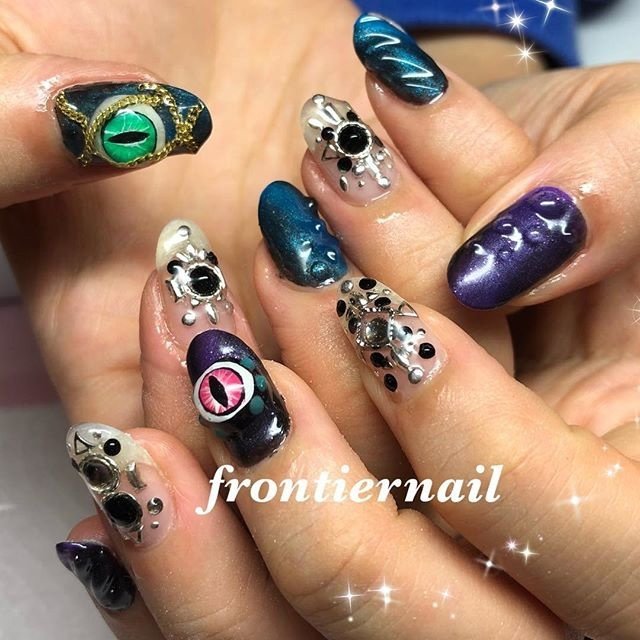 秋 冬 オールシーズン ハロウィン ハンド Frontiernail 渋谷美香のネイルデザイン No ネイルブック