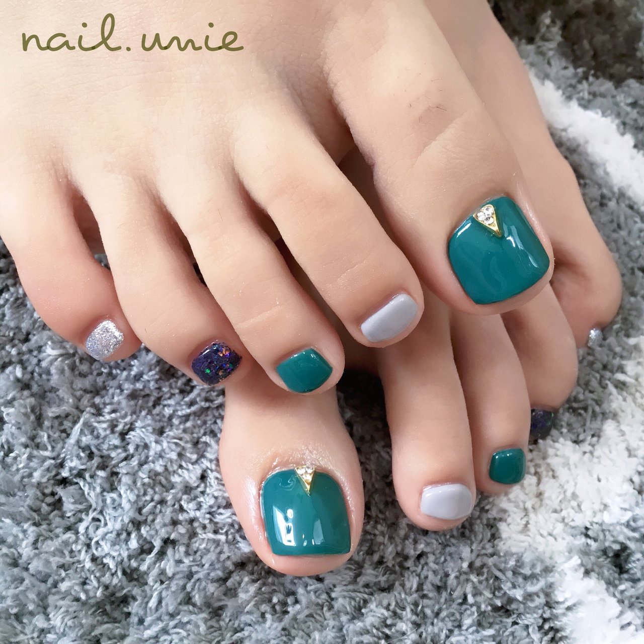 秋 パーティー デート 女子会 フット Nail Unieのネイルデザイン No ネイルブック