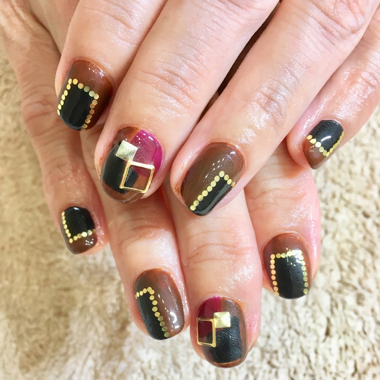 秋 冬 ハンド ホログラム ブロック Legame 601のネイルデザイン No ネイルブック