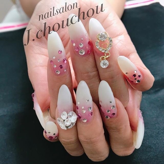 オールシーズン ブライダル パーティー ハンド グラデーション J Chou Chou Nailのネイルデザイン No ネイル ブック