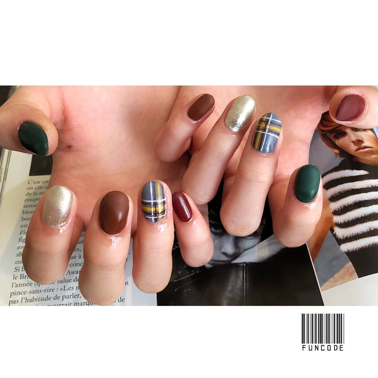 至上 ジェルネイルチップ マット チェックネイル O1saude Com Br