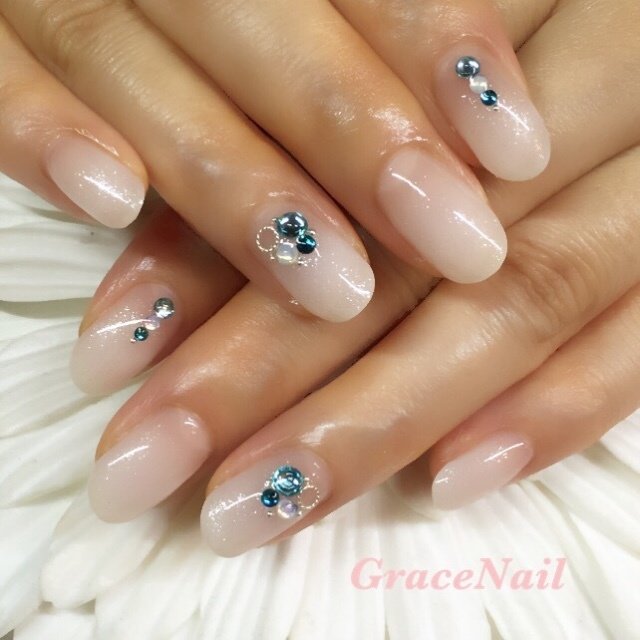 夏 オフィス ブライダル デート ハンド Private Nail Salon Graceのネイルデザイン No ネイルブック