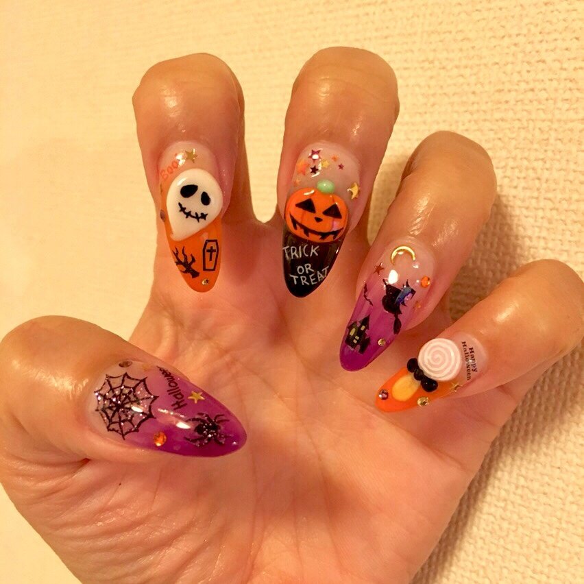 ハロウィン ハンド ゆっぴぃのネイルデザイン No ネイルブック