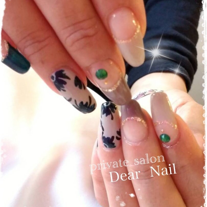 秋 冬 ハンド フレンチ ラメ Dearnail39のネイルデザイン No ネイルブック