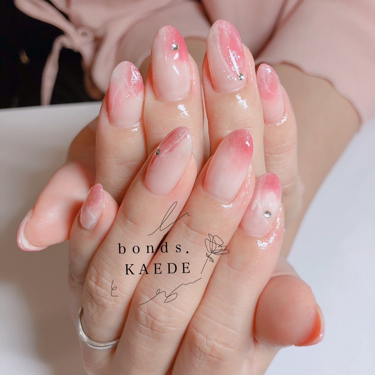 秋 冬 オールシーズン ハンド シースルー Bonds Kaedeのネイルデザイン No ネイルブック