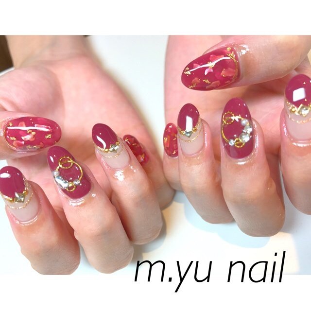 オールシーズン クリスマス ブライダル パーティー ハンド Nail Salon Olhのネイルデザイン No ネイルブック