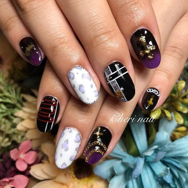 秋 冬 ライブ ハロウィン ハンド Cheri Nailのネイルデザイン No ネイルブック