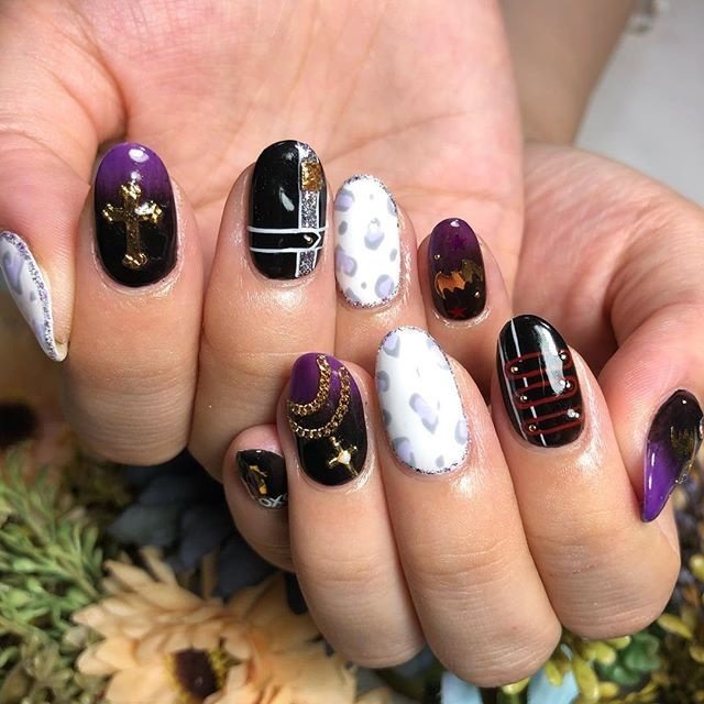 秋 冬 ライブ ハロウィン ハンド Cheri Nailのネイルデザイン No ネイルブック