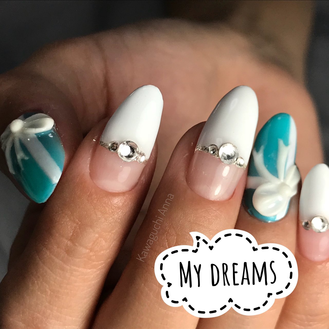 オールシーズン ハンド ワンカラー 3d ミディアム Anna Mydreams Nailsalonのネイルデザイン No ネイル ブック