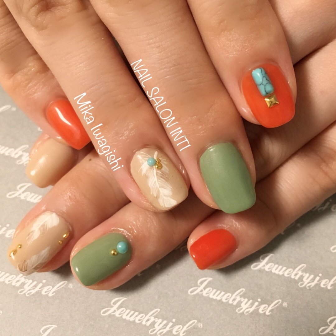 秋 冬 オールシーズン 旅行 ハンド Nailsalon Inti 岩岸美華 のネイルデザイン No ネイルブック