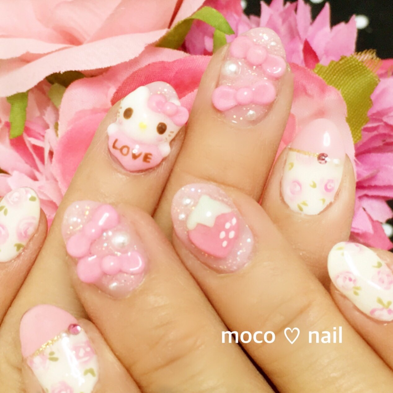 オールシーズン バレンタイン パーティー デート ハンド Moco Nailのネイルデザイン No 3583380 ネイルブック