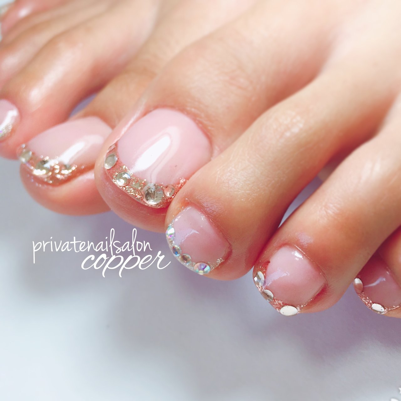 オールシーズン ブライダル パーティー デート フット Nailsalon Copperのネイルデザイン No 3584397 ネイルブック