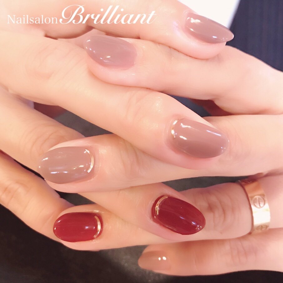 秋 オールシーズン オフィス デート ハンド Nailsalonbrilliantのネイルデザイン No ネイルブック