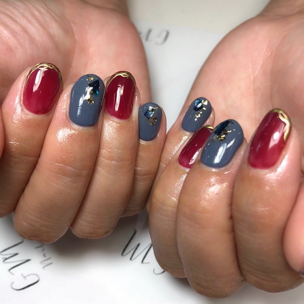 秋 冬 パーティー 女子会 ハンド Gm Nailのネイルデザイン No ネイルブック