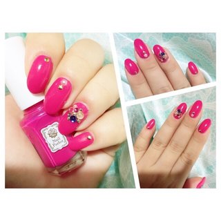 ハンド/ミディアム/ピンク/マニキュア/セルフネイル - Yuria Shimamura