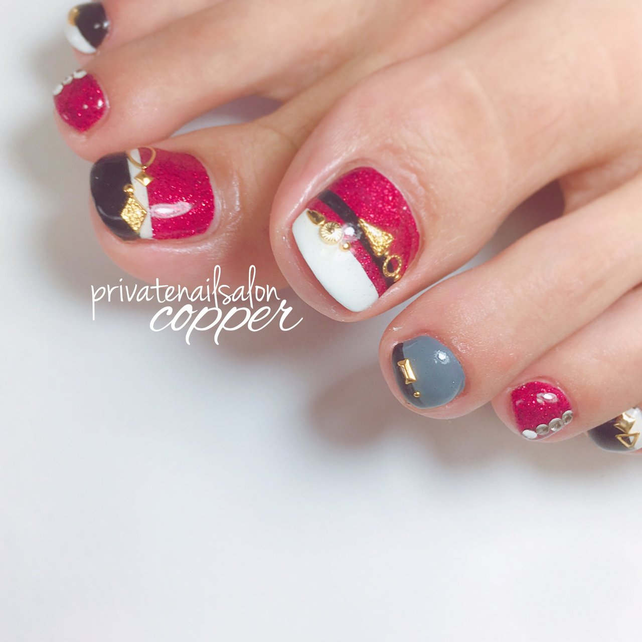 秋 冬 ハロウィン クリスマス フット Nailsalon Copperのネイルデザイン No ネイルブック