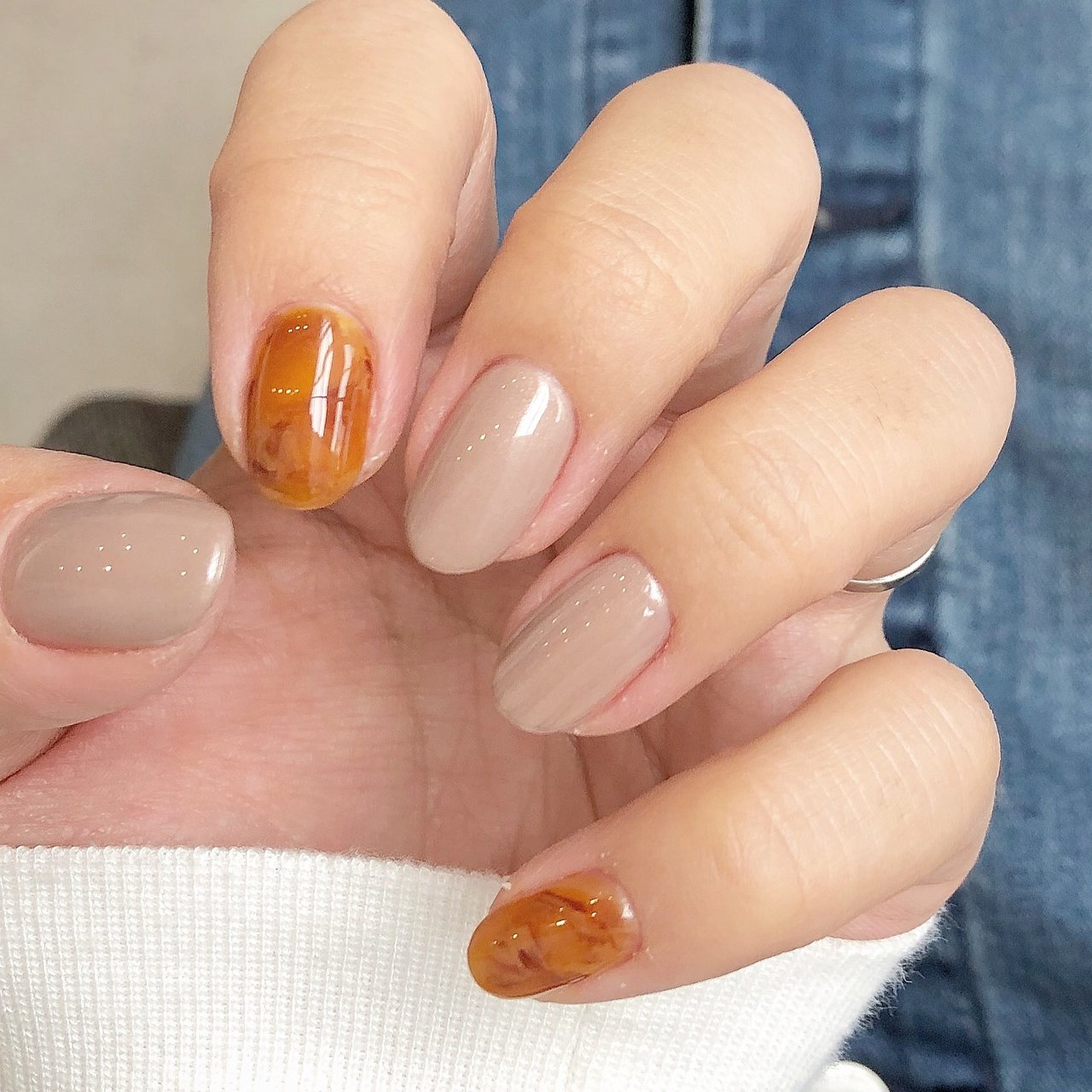 秋 冬 オフィス ハンド シンプル Meri Nail のネイルデザイン No ネイルブック