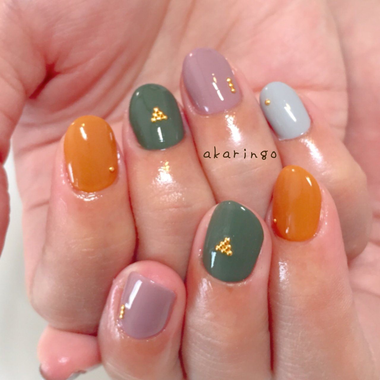 秋 冬 ハロウィン ハンド シンプル Akaringo Nailのネイルデザイン No ネイルブック