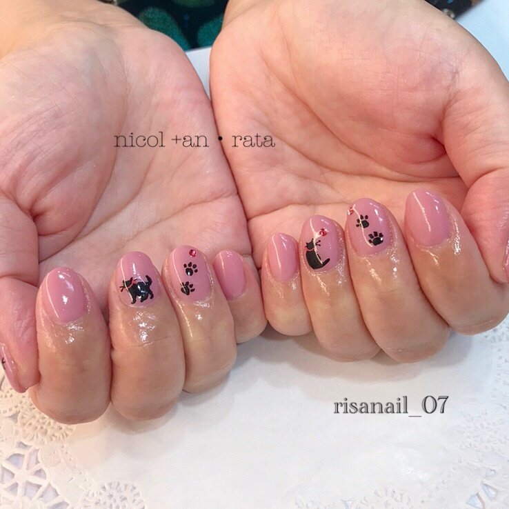 オールシーズン ハンド シンプル ワンカラー アニマル柄 Risanail 07のネイルデザイン No ネイルブック