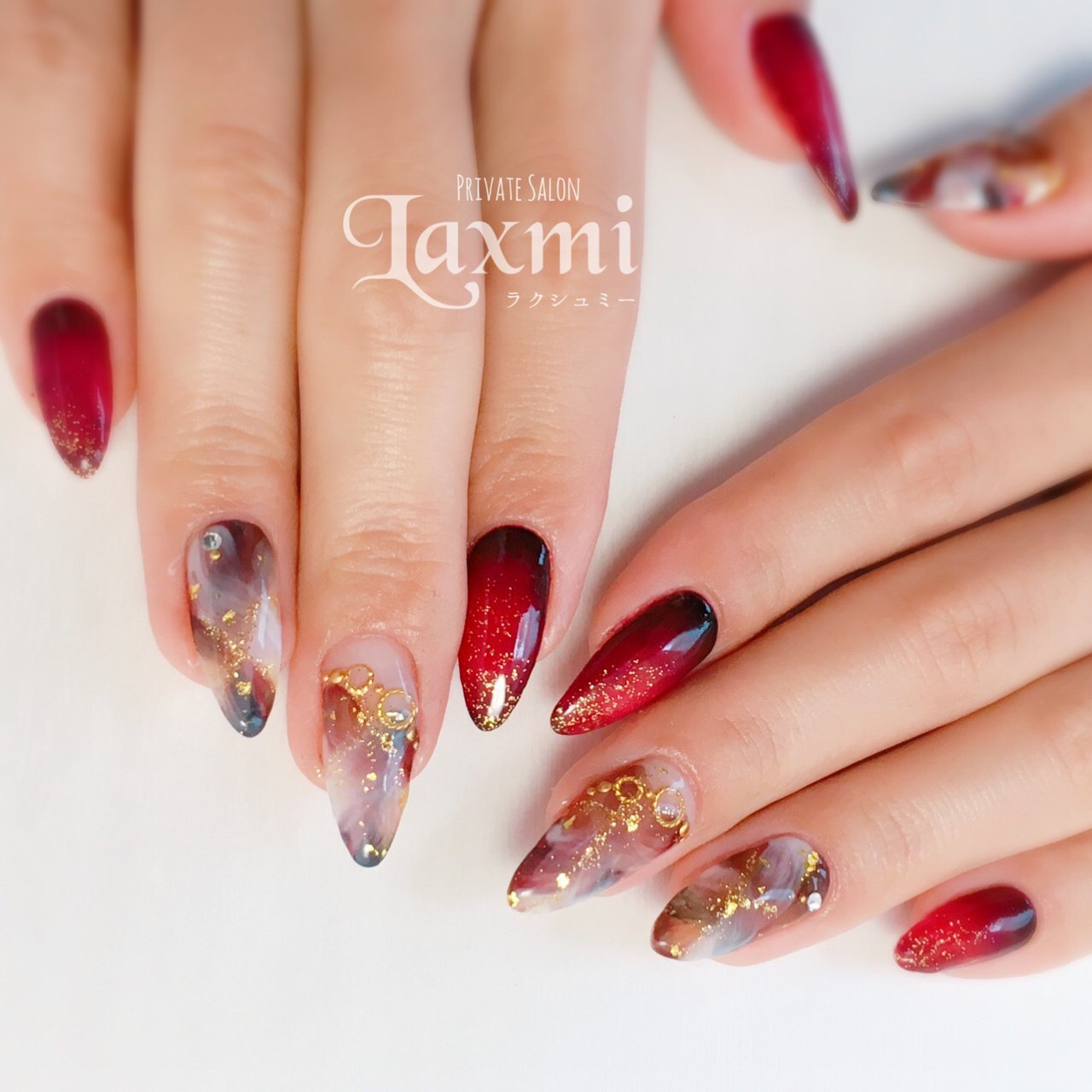 秋 冬 パーティー 女子会 ハンド Privatesalon Laxmi ラクシュミー のネイルデザイン No ネイルブック