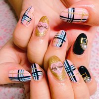 ネイビー パステル セルフネイルのネイルデザイン ネイルブック