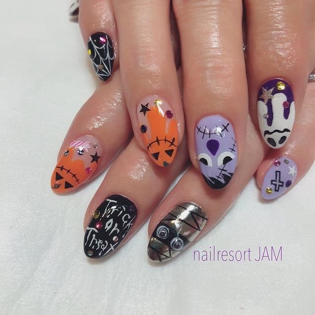 ハロウィン パーティー ハンド キャラクター 星 Nailresort Jamのネイルデザイン No ネイルブック