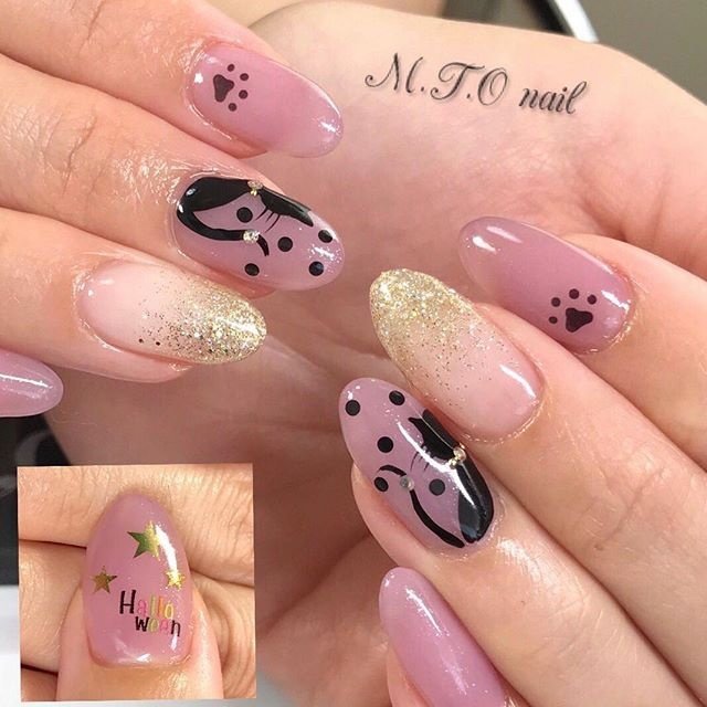 オールシーズン ハロウィン ハンド アニマル柄 M ｔ ｏ Nail Takaのネイルデザイン No ネイルブック