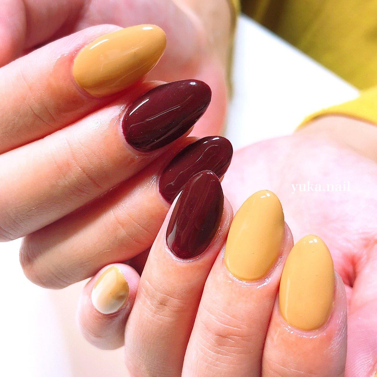 秋 冬 ハンド ワンカラー ミディアム Yuka Nail ユカネイル のネイルデザイン No ネイルブック