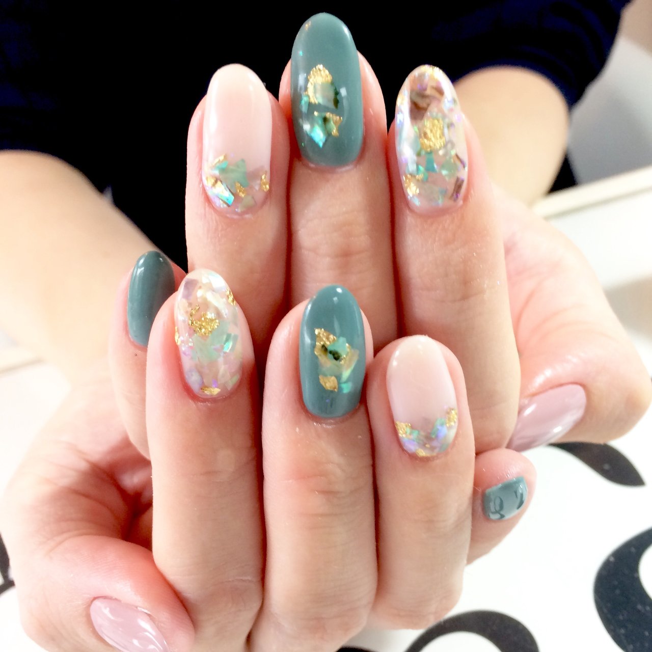 秋 オールシーズン 海 リゾート ハンド Nail Salon Paint 吉祥寺の