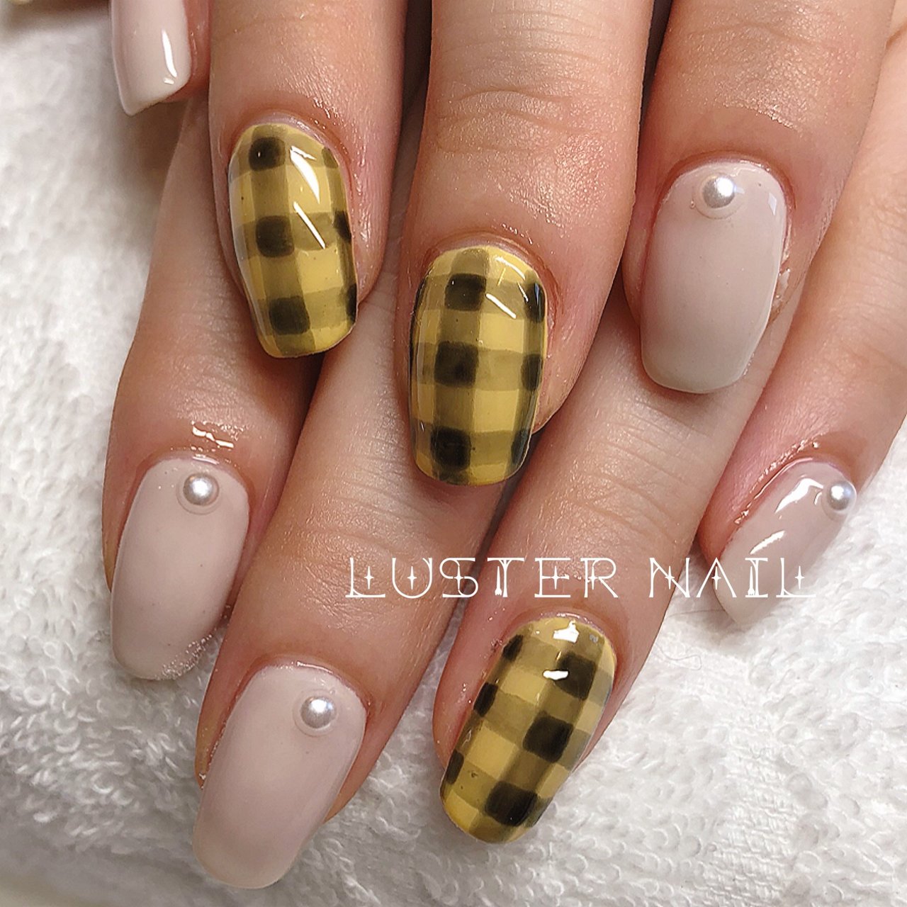 秋 冬 女子会 ハンド チェック Lusternailのネイルデザイン No ネイルブック