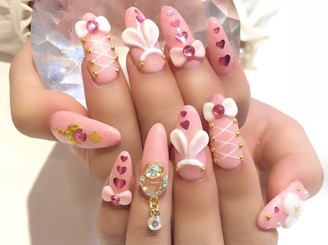 ハンド ロング ピンク スカルプチュア お客様 Nailsgogo Shibuya Nailsalonのネイルデザイン No ネイルブック