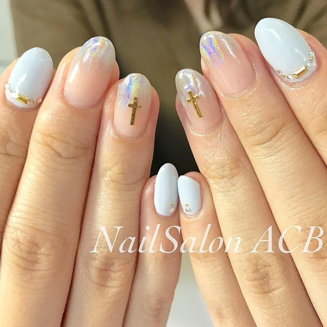 ハンド シンプル ワンカラー ユニコーン ミディアム Nail Salon Acbのネイルデザイン No ネイルブック