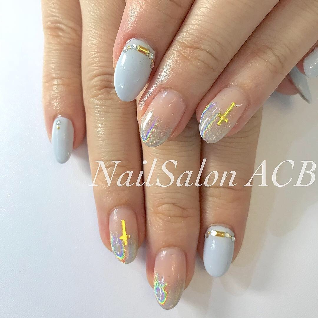 ハンド シンプル ワンカラー ユニコーン ミディアム Nail Salon Acbのネイルデザイン No ネイルブック