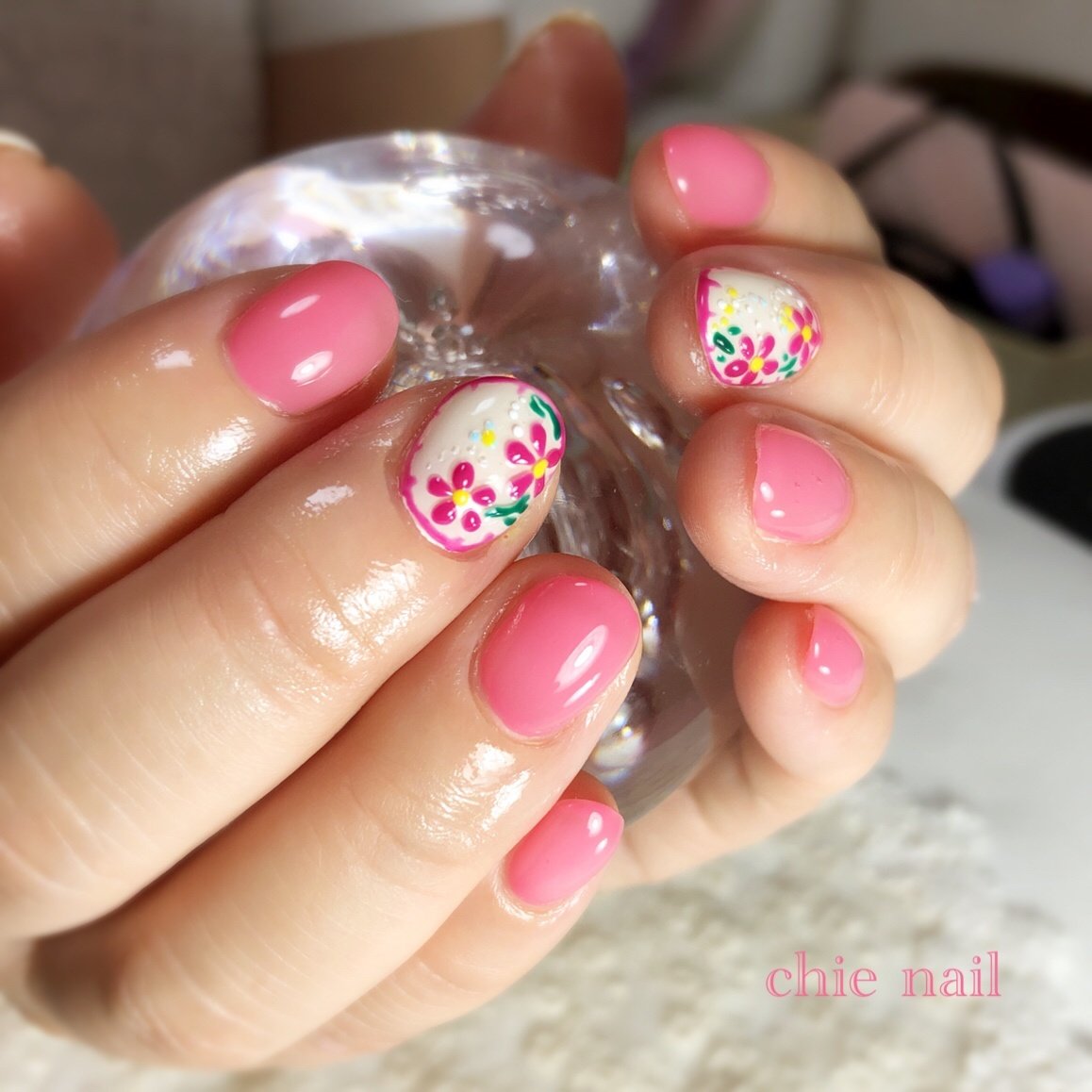 春 秋 オールシーズン デート ハンド Chie Nailチエネイルのネイルデザイン No ネイルブック