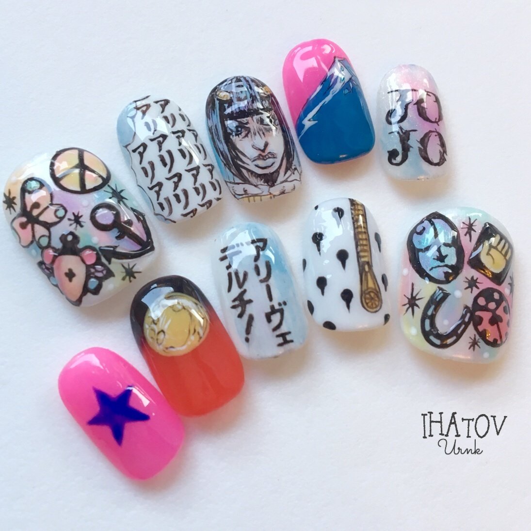 オールシーズン 旅行 ハンド イニシャル 痛ネイル Ihatov Nailarts のネイルデザイン No ネイルブック