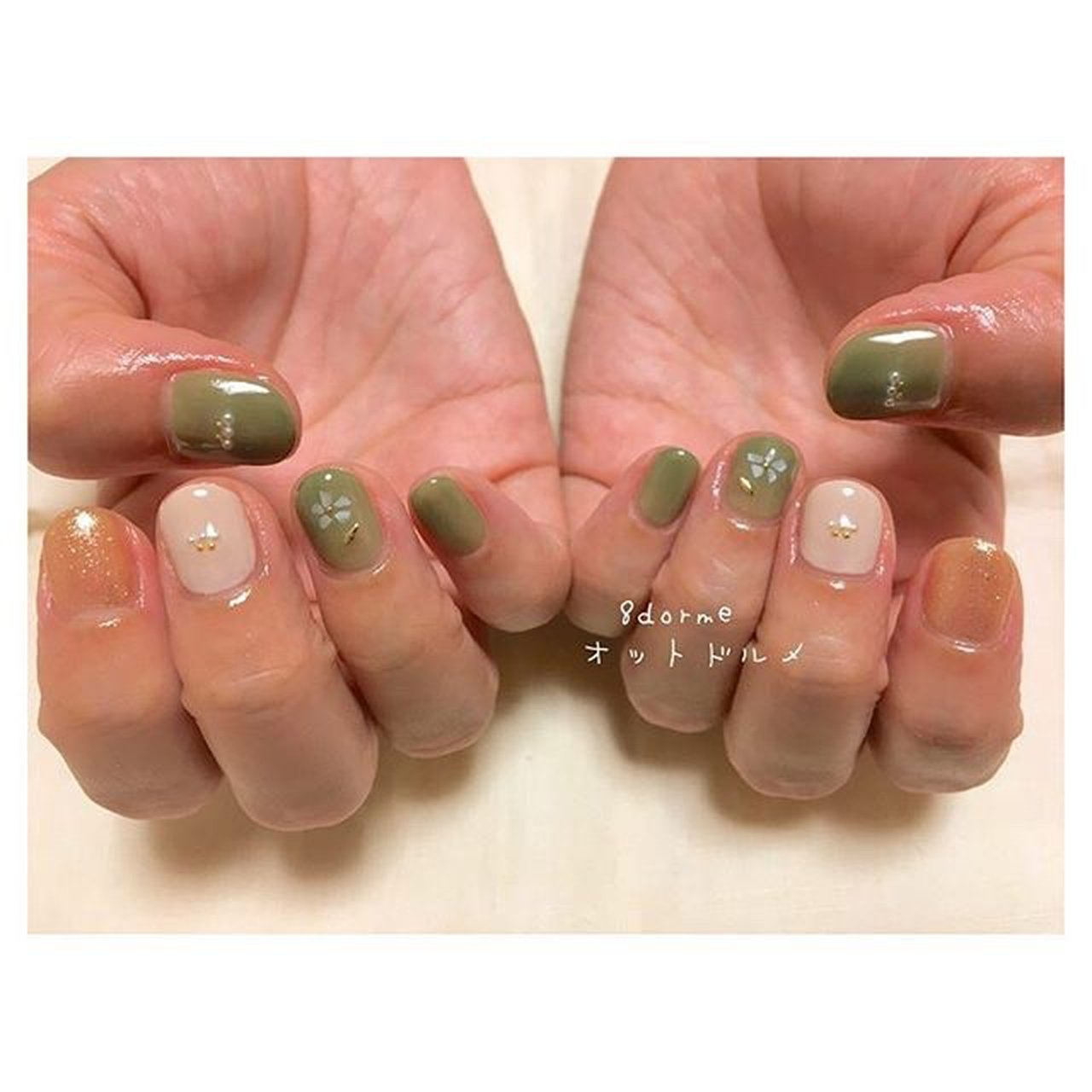 秋 オールシーズン パーティー 女子会 ハンド 大岡山ネイルサロン ショートネイルのお店 8dorme オットドルメ のネイル デザイン No ネイルブック