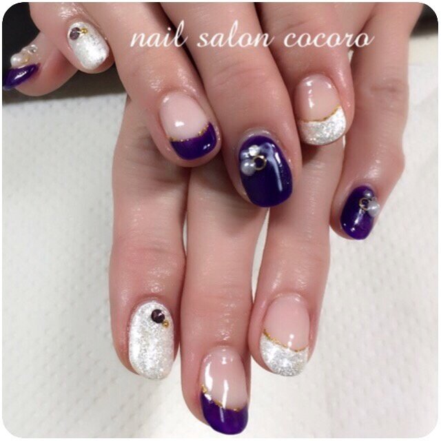 秋 冬 オールシーズン ハンド フレンチ ネイルサロンココロのネイルデザイン No 361 ネイルブック