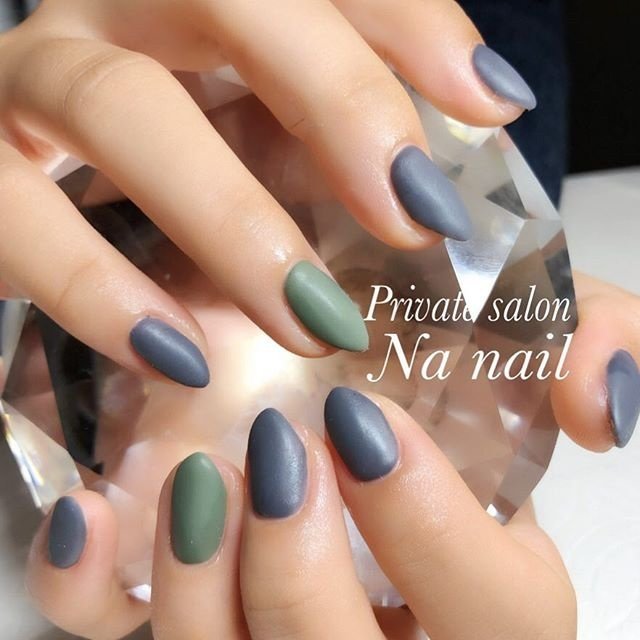 秋 ハンド シンプル マット ミディアム Na Nailのネイルデザイン No ネイルブック