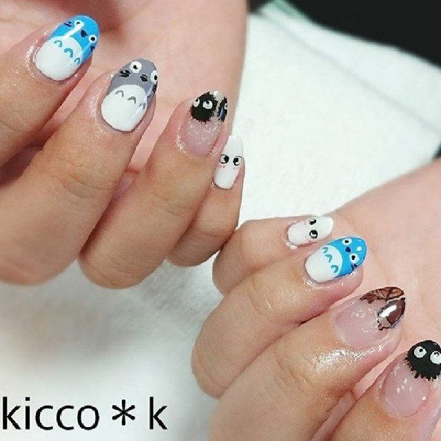 秋 オールシーズン ハンド キャラクター ショート Kicco K Nailのネイルデザイン No 3615103 ネイルブック