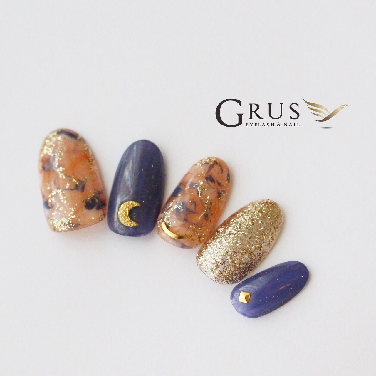 ハロウィン ハンド ニュアンス ミディアム オレンジ Grus グルス パラジェル認定サロンのネイルデザイン No ネイルブック