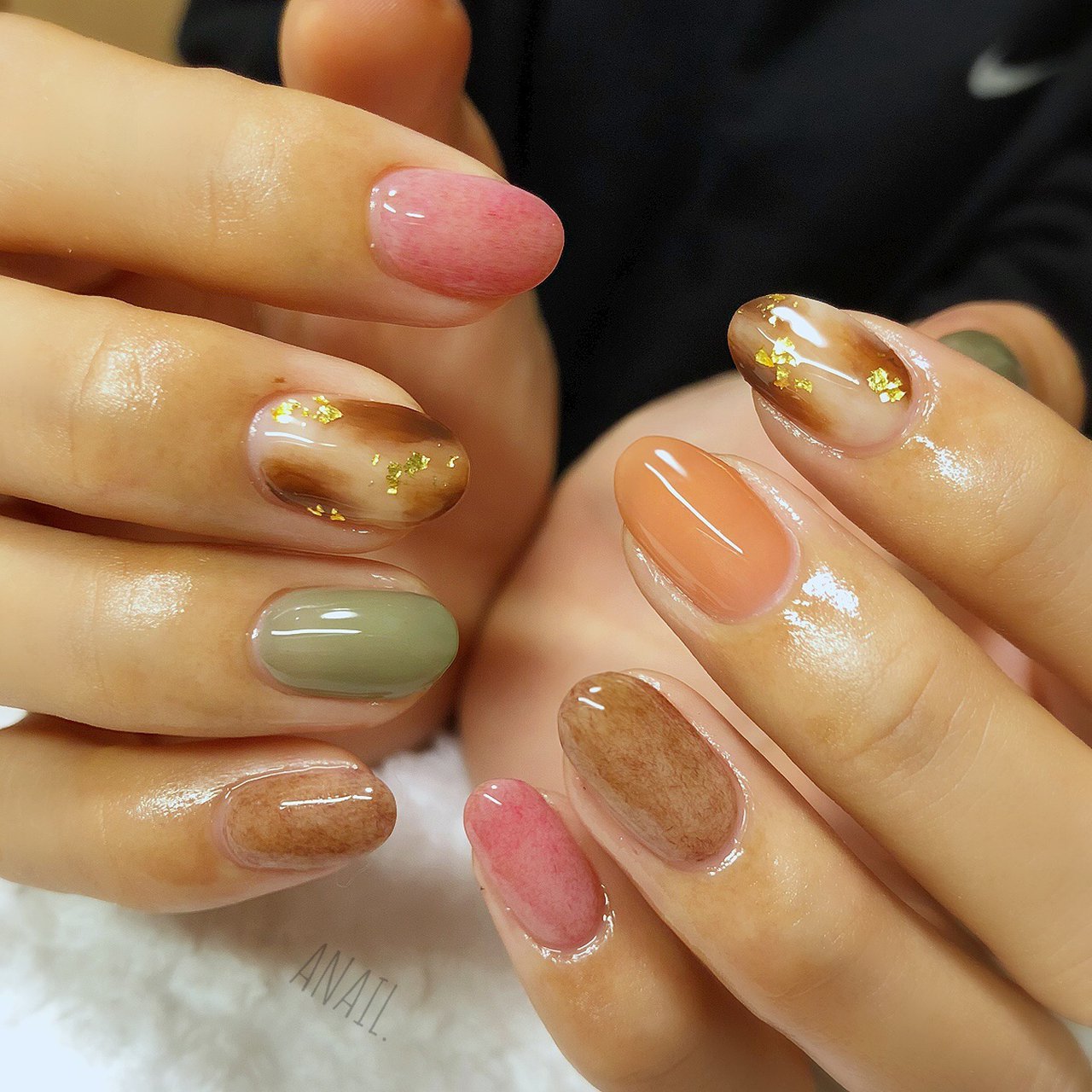 秋 冬 女子会 ハンド シンプル Anri Reirei Anailのネイルデザイン No ネイルブック