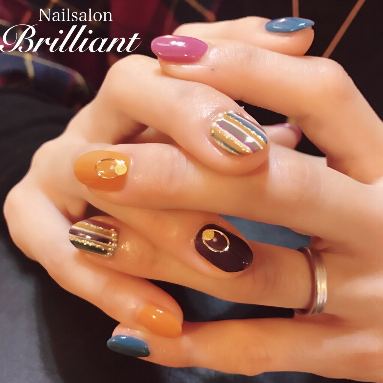 秋 オールシーズン デート 女子会 ハンド Nailsalonbrilliantのネイルデザイン No ネイルブック