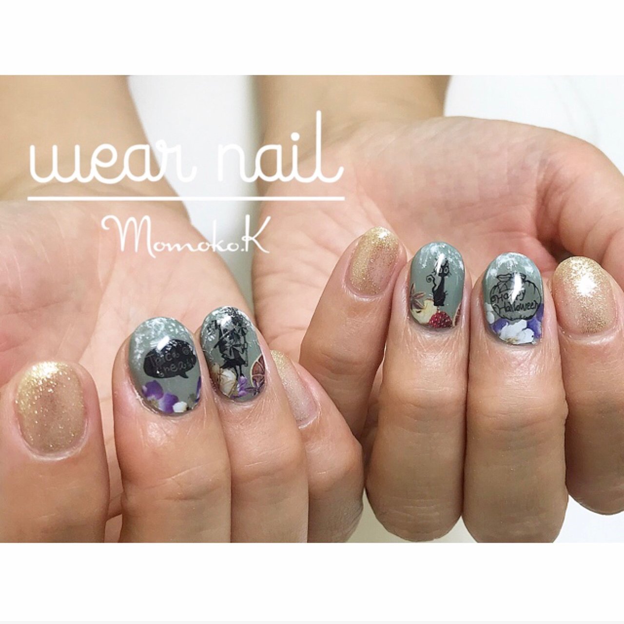 秋 ハロウィン ハンド ラメ ワンカラー New Nail Me ニューネイルミー 江田ももこのネイルデザイン No ネイル ブック