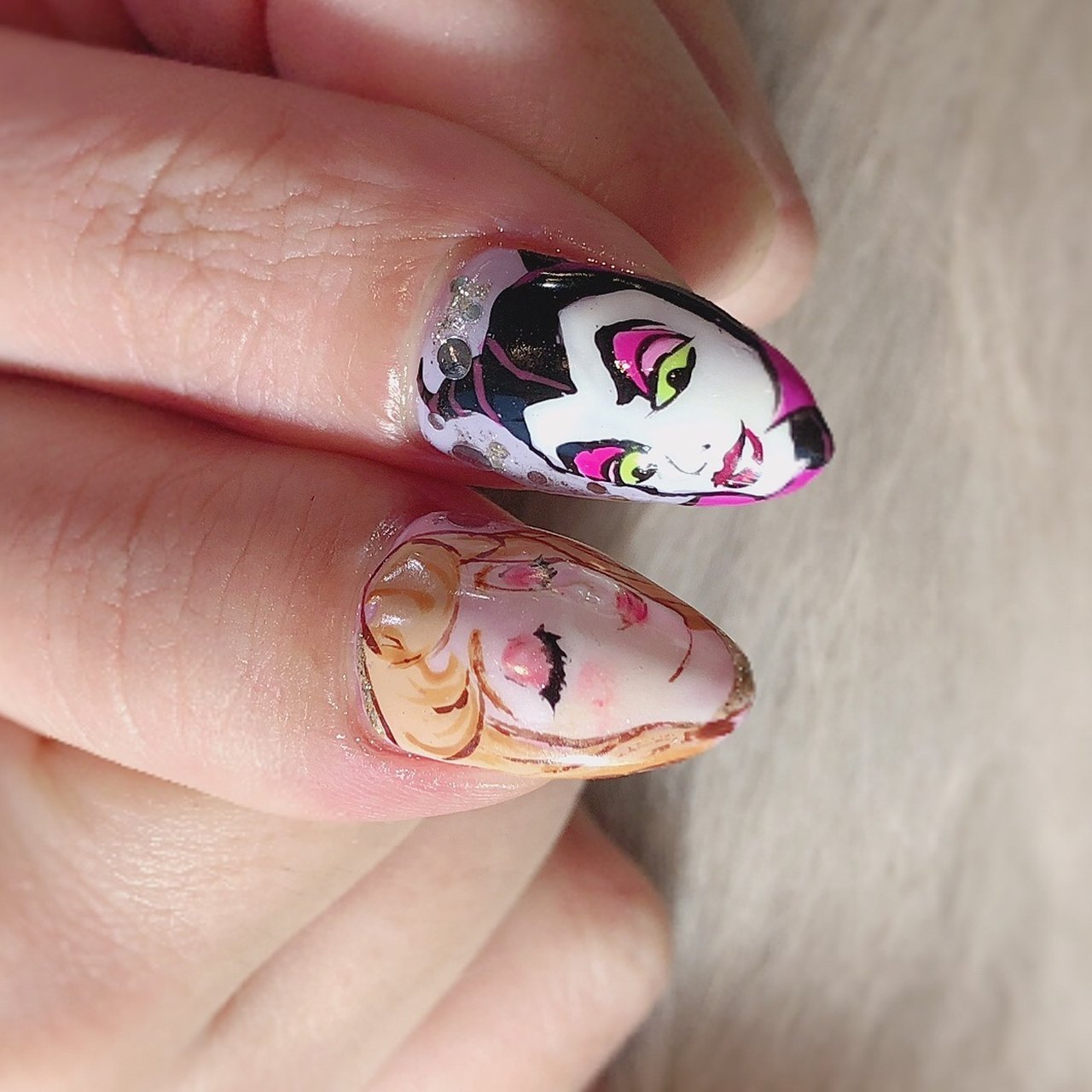 ハロウィン ハンド 痛ネイル キャラクター ミディアム 宮城県 石巻 ロージーネイル Rosy Nail Pupuu Rosyのネイル デザイン No ネイルブック