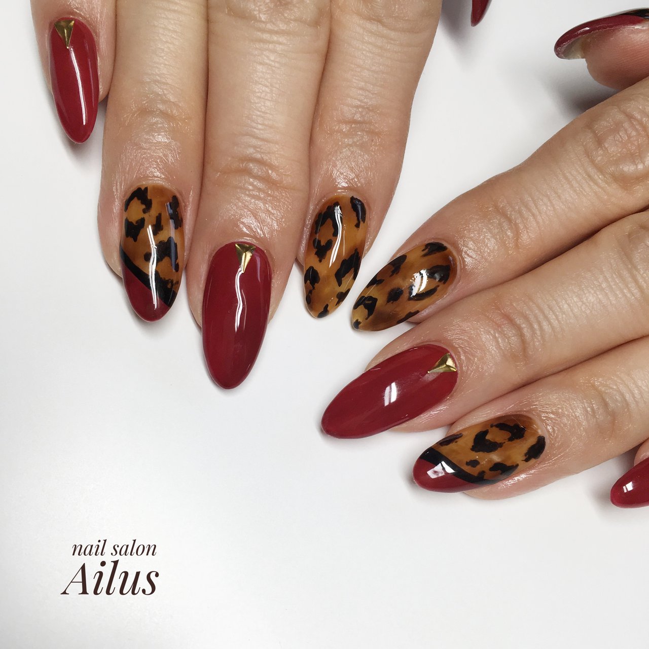 秋 冬 ハンド ワンカラー べっ甲 Nail Salon Ailusのネイルデザイン No ネイルブック