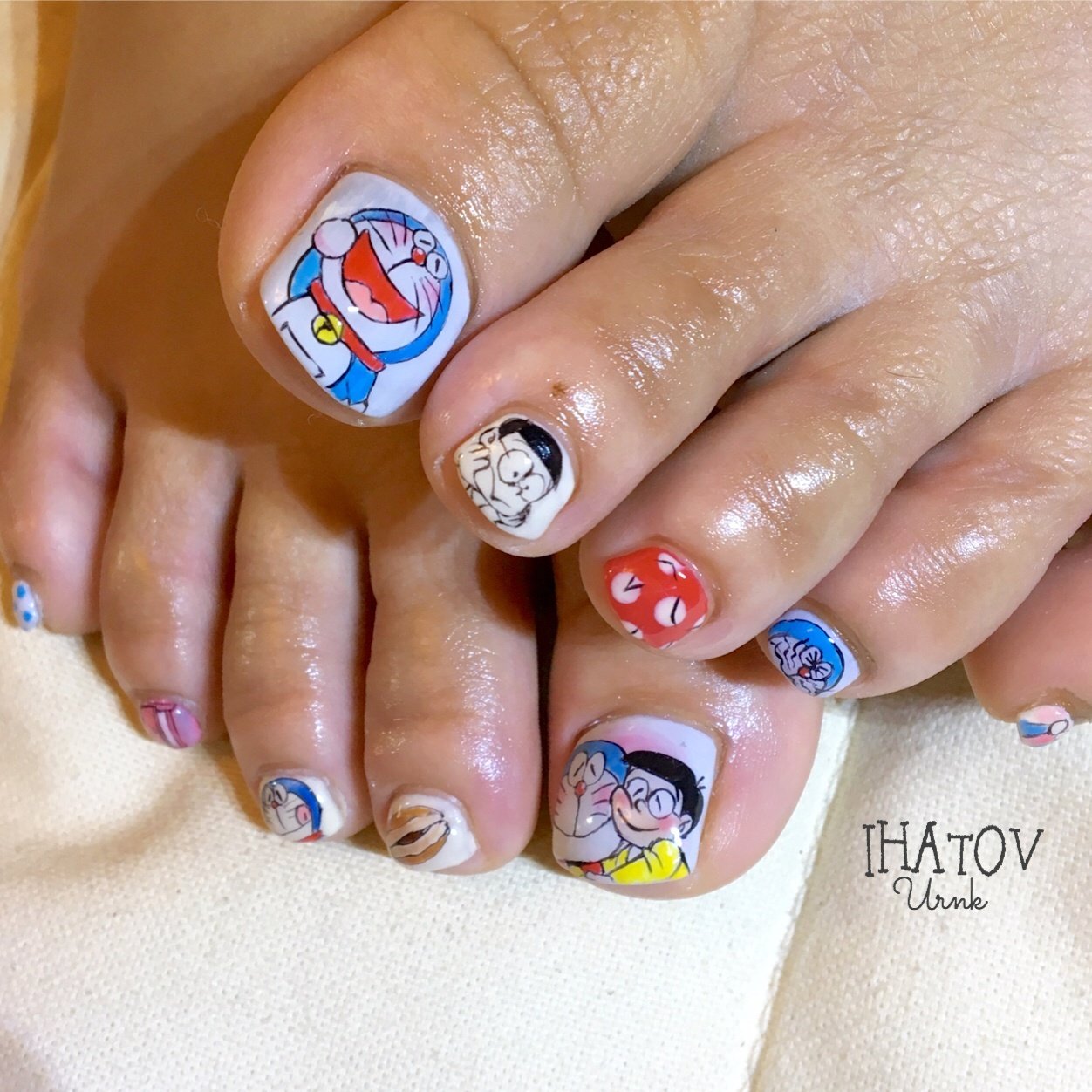 オールシーズン フット アニマル柄 痛ネイル キャラクター Ihatov Nailarts のネイルデザイン No ネイルブック