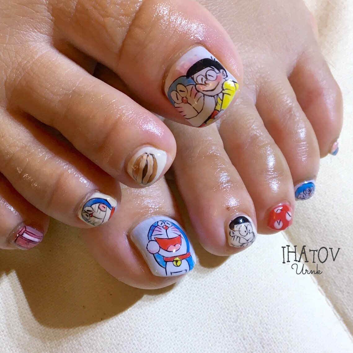 オールシーズン フット アニマル柄 痛ネイル キャラクター Ihatov Nailarts のネイルデザイン No ネイルブック