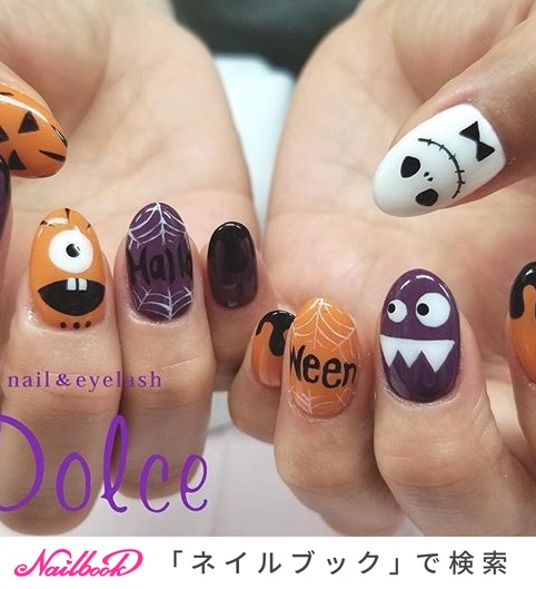 痛ネイル 筆アートのネイルデザイン ネイルブック